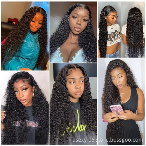 Wholesale Raw Indian Virgin Hair HD Lace Frontal Wig Women Curly Wig Full Swiss Lace Front Closure Human Hair Wig Kinky Curly